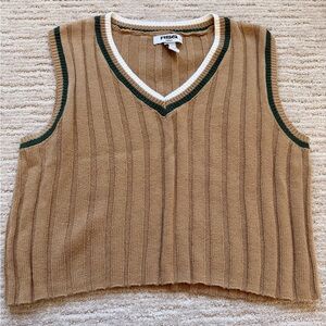 Women's Tan Sweater Vest